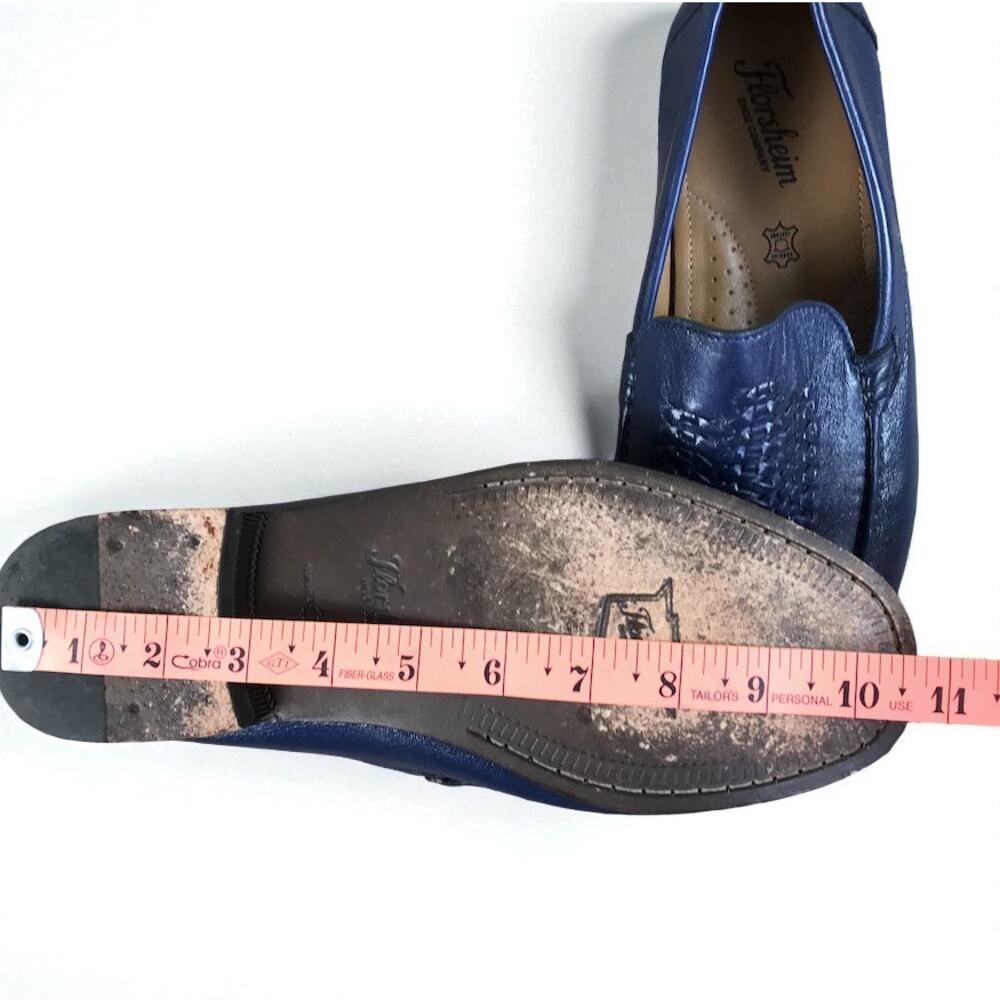 FLORSHEIM Beaufort Moc Toe Weave Loafer Men 8.5 Blue Business Classic Timeless - Picture 12 of 12
